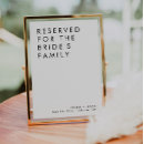 Search for reserved for family signs Elegant