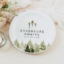 Search for pine trees paper plates Mountain baby shower