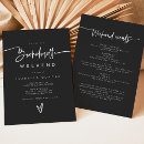 Search for black bachelorette party invitations Itinerary