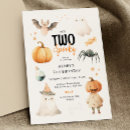 Search for two spooky birthday invitations Watercolor