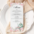Search for pink menus Watercolor floral