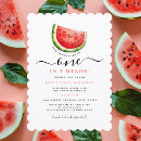 Search for watermelon 1st birthday invitations Girls first birthday