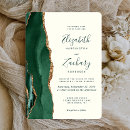 Search for emerald and gold wedding invitations Modern