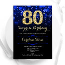 Search for royal blue and gold birthday invitations Elegant