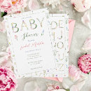 Search for abc baby shower invitations Watercolor