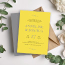 Search for yellow and gray wedding invitations Trendy