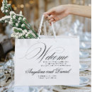 Search for wedding welcome gift bags Black and white