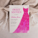Search for hot pink sweet 16 invitations 16th birthday