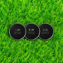 Search for monogram golf ball markers Black and white
