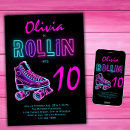 Search for skate party invitations Neon