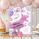 Search for three rex girl birthday invitations Watercolor dinosaurs
