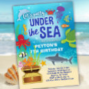 Search for aquarium birthday invitations Under the sea party