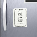 Search for black and white save the date magnets Handwritten