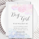 Search for boy or girl gender reveal invitations Modern