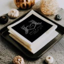 Search for halloween wedding napkins Black and white