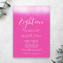 Search for pink 18th birthday invitations Chic