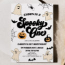 Search for pumpkin 1st birthday invitations Spooky one