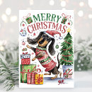 Search for dachshund christmas cards Doxie