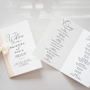 Search for folded wedding programs Modern order of service