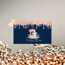 Search for navy and rose gold business cards Glitter