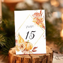 Search for pumpkins table cards Pampas grass