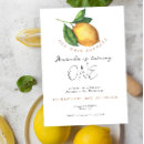 Search for lemon 1st birthday invitations Gender neutral