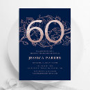 Search for elegant blue 60th birthday invitations Floral
