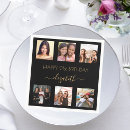 Search for black napkins Black and gold