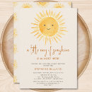 Search for my little sunshine baby shower invitations Modern