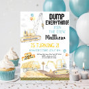 Search for digger birthday invitations Dump truck