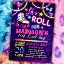 Search for roller skating invitations Skating glow party