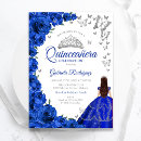 Search for royal blue quinceanera invitations Watercolor floral