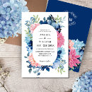 Search for navy blue and dusty rose wedding invitations Floral
