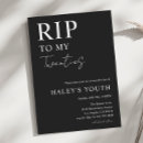 Search for death to my 20s invitations Modern
