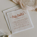 Search for retro wedding napkins Fun facts