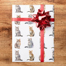 Search for vintage christmas cat wrapping paper Pattern