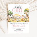 Search for jungle baby girl shower invitations Pink