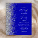 Search for royal blue and silver wedding invitations Modern