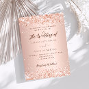 Search for rose gold glitter wedding invitations Modern