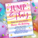 Search for jump and play birthday invitations Rainbow