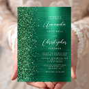 Search for emerald glitter invitations Chic