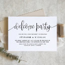 Search for welcome party invitations Black and white