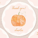 Search for pumpkin thank you stickers Watercolor