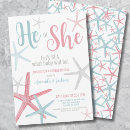 Search for beach gender reveal invitations He or she