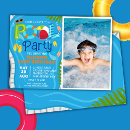 Search for boys pool party invitations Modern