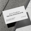 Search for private investigator business cards Professional