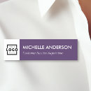 Search for purple name tags With magnetic back