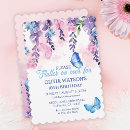 Search for purple butterfly birthday invitations Girly