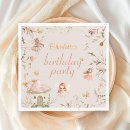 Search for enchanted forest napkins Whimsical mushroom wildflower greenery