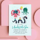 Search for mythical creature invitations Under the sea